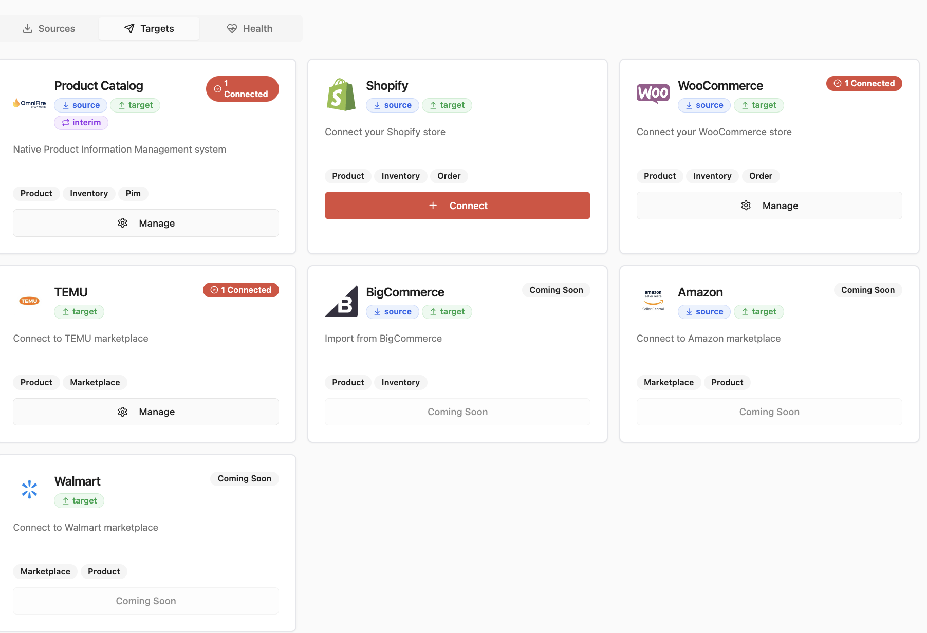 OmniFire Connectors - Connect Shopify, WooCommerce, TEMU, Amazon and more